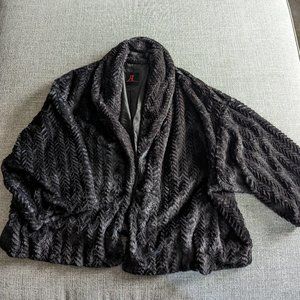 Adrienne Landau Faux Fur 3/4 Sleeve Lined Jacket US 3X